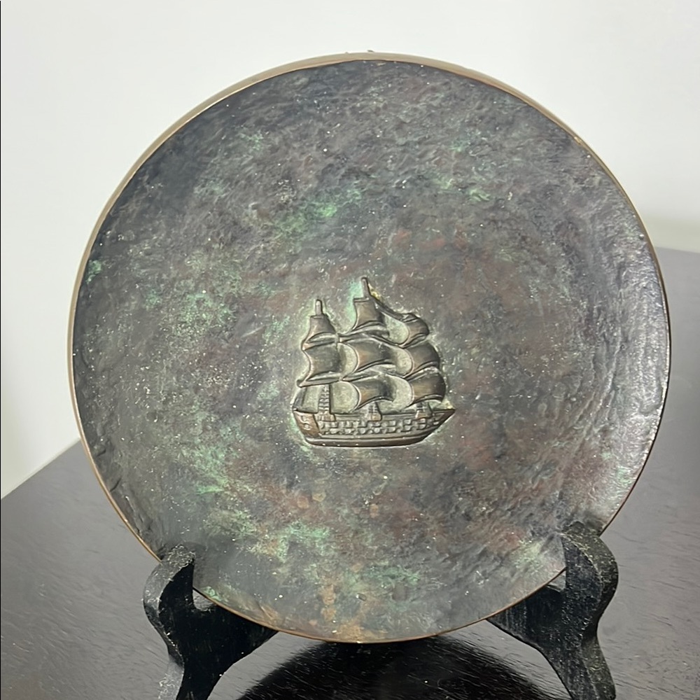 Vintage Tino bronze plate
